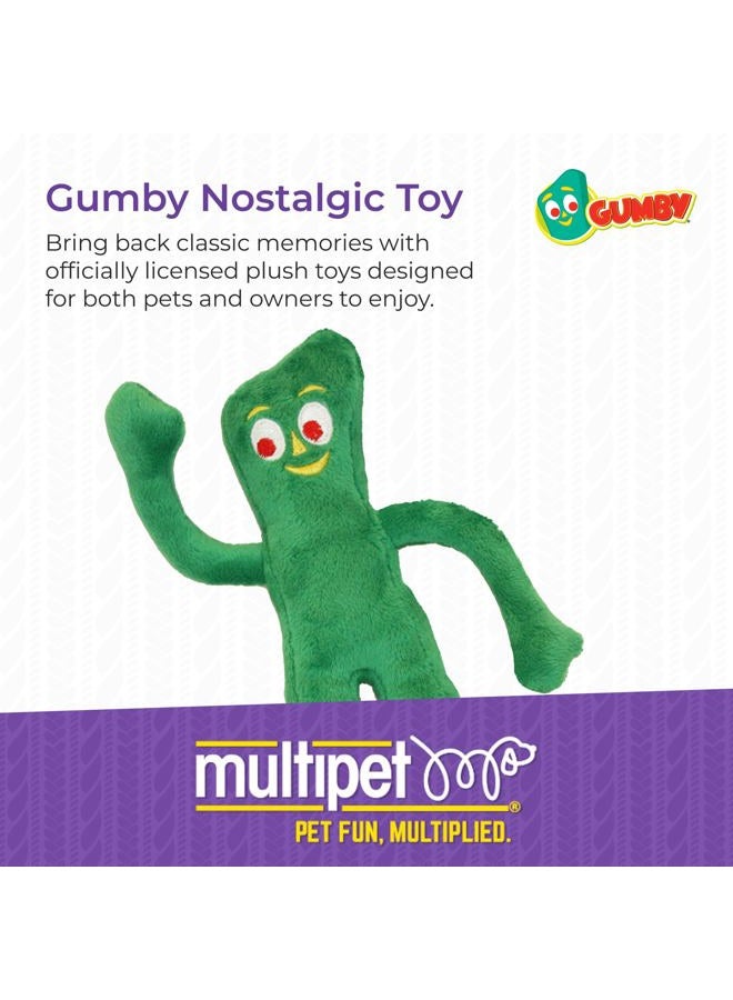 Multipet Gumby Dog Plush Toy - Squeaky Toy for All Dogs - Extra Soft Plush w/ Flexible Legs & Arms - Stuffed Animal for Cuddling & Playing - Cute Dog Pet Toy (9", Green) - Image 2