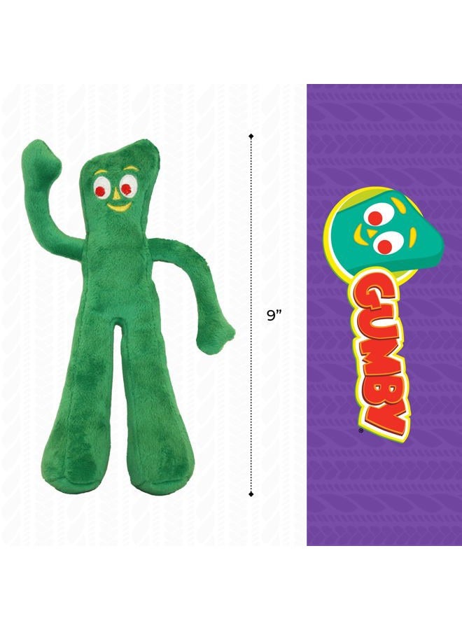 Multipet Gumby Dog Plush Toy - Squeaky Toy for All Dogs - Extra Soft Plush w/ Flexible Legs & Arms - Stuffed Animal for Cuddling & Playing - Cute Dog Pet Toy (9", Green) - Image 5