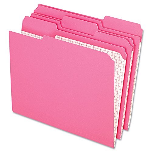Pendaflex Color File Folders with Interior Grid, Letter Size, Pink, 1/3 Cut, 100/BX (R152 1/3 PIN) - Image 5