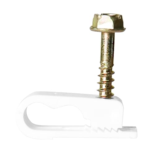 Skywalker Dual Cable Flexible Screw Clips (Pack of 100 / White) - Image 1