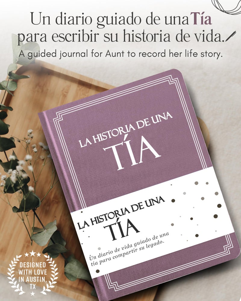 Coco & Lan Tia, comparte tu historia conmigo (Tapa dura): 250+ Preguntas, TÃ­a regalos, Feliz DÃ­a de la Madre, Mejor regalo de sus sobrinos y sobrinas, CumpleaÃ±os y Navidad. (EdiciÃ³n en espaÃ±ol/Spanish Edition) - Image 3