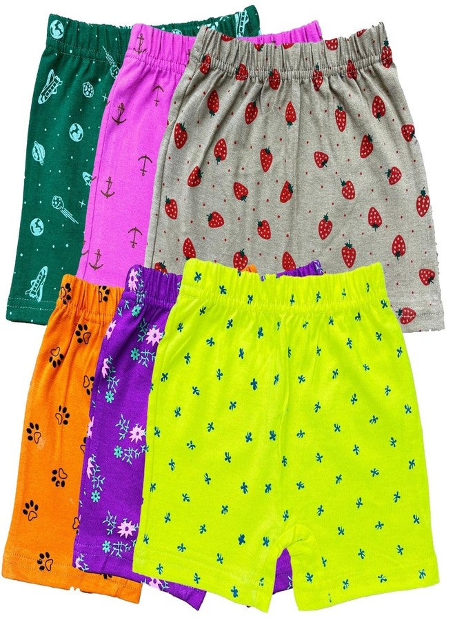 FASHA Pure Cotton Baby Bloomer - Unisex Toddler Underwear, Super Soft Breathable Briefs - Pack of 6 - Assorted Prints - Image 1