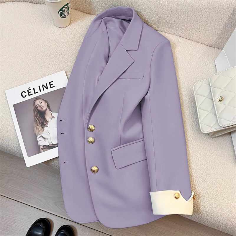 New 2025 Suit Jacket Design Spring and Autumn High-end Design Sense Loose All-match Elegant Fashion Casual Suit Women Red - Image 5
