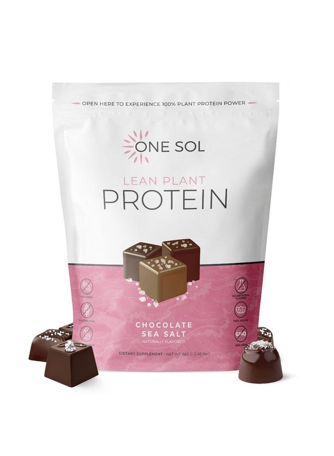 One Sol One Sol Lean Plant Protein Powder Chocolate Sea Salt, Low Carb, Gluten Free, Lactose Free, No Sugar Added, Soy Free, Non-GMO, 100% Plant Based & Vegan Friendly  - Image 1