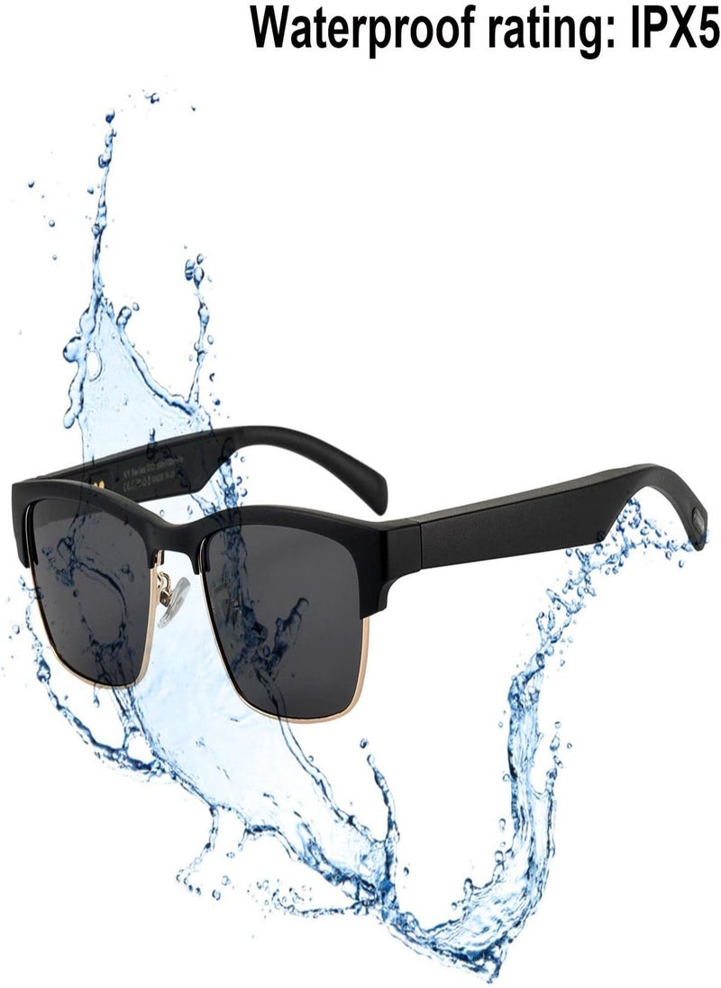 GGOOT - Smart Audio Glasses, Bluetooth Glasses, Wireless Polarized Sunglasses with Open Ear Headphone Speaker, Music Playback, Voice Control and Hands-Free Function for Men and Women - Image 1