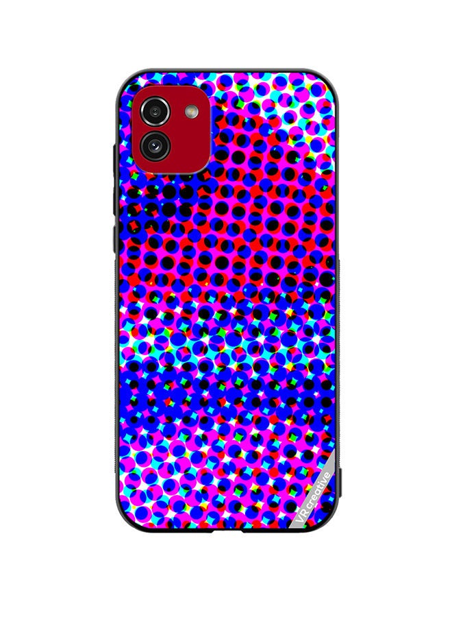 VR CREATIVE Protective Case Cover For Samsung Galaxy A03 Fun Beautiful Retro Pop Art Design Multicolour - Image 1
