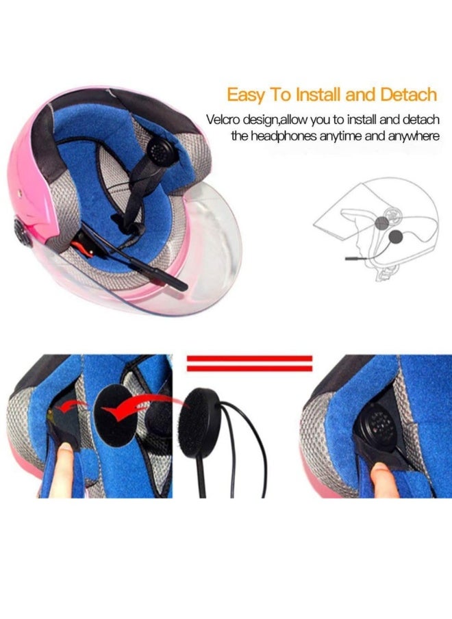 Generic - Helmet Bluetooth Headset Universal Wireless Motorcycle Bluetooth Intercom for Helmet with 5 Hours Playing time Speakers Hands-Free Music Call Control Mic Earphones - Image 1