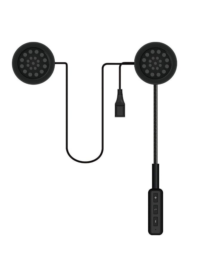 Generic - Helmet Bluetooth Headset Universal Wireless Motorcycle Bluetooth Intercom for Helmet with 5 Hours Playing time Speakers Hands-Free Music Call Control Mic Earphones - Image 1