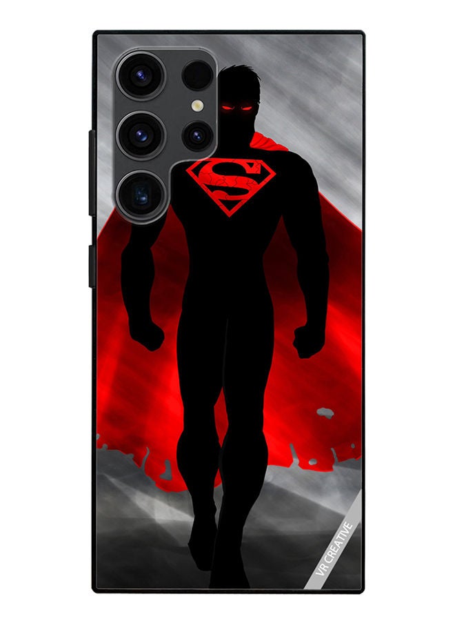 VR CREATIVE Protective Case Cover For Samsung Galaxy S23 Ultra 5G Superman Black And Red Design Multicolour - Image 1