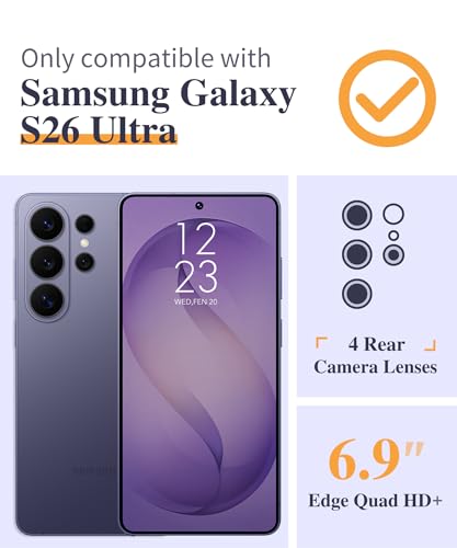 GVIEWIN for Samsung Galaxy S26 Ultra Case, Clear Floral Slim Shockproof Protective Women Phone Case, Non-Yellowing, with Screen Protector &Camera Lens Protector for S26 Ultra 6.9", Floratopia/Colorful - Image 2