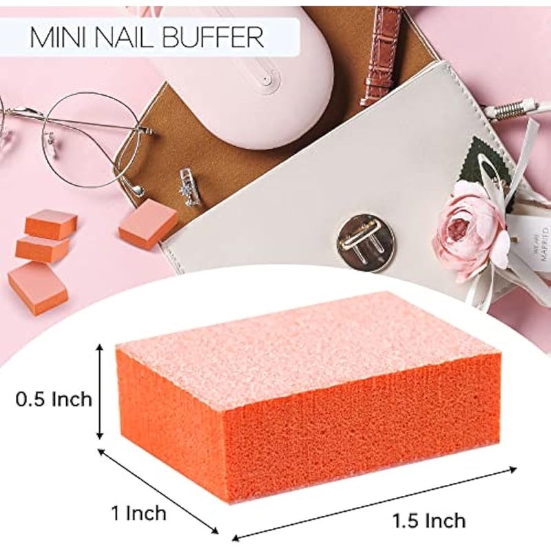 Maryton Mini Nail Buffer Blocks - 80/100 Grit Professional Salon Quality Orange Buffers for Nails - Buff Nails Prior to Application of Gel Polish, Acrylic, 50 Count - Image 5