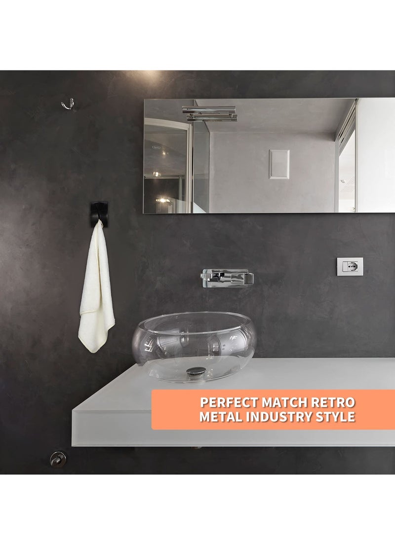 4 قطع من حامل مناشف لاصق ذاتي، من الفولاذ المقاوم للصدأ، حامل مناشف الأطباق للمطبخ، حامل مناشف غير قابل للحفر، حامل مناشف اليد، حامل مناشف الشاي للحمام والمطبخ - Image 2