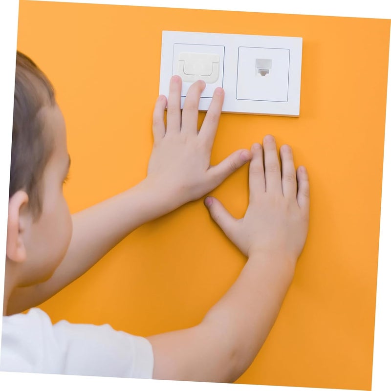 أغطية منافذ كهربائية بيضاء مقاومة للأطفال، 30 قطعة، واقيات أمان كهربائية للأطفال - Image 5