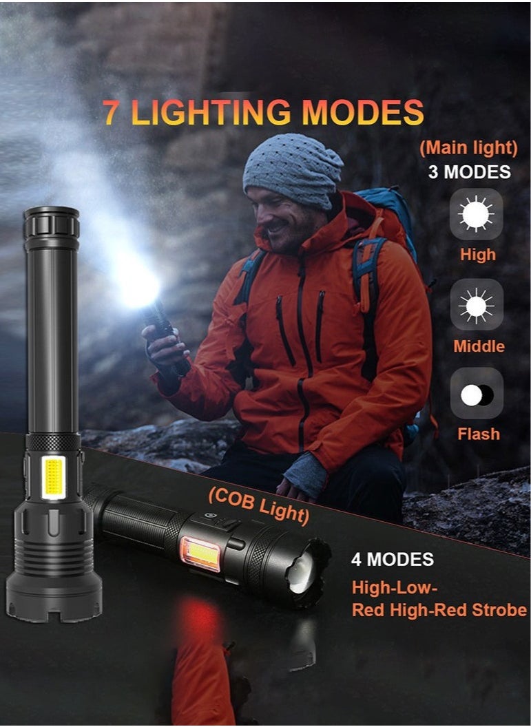 Arabest Super XHP160 Powerful Led Flashlight, XHP160 High Power Torch Light, Rechargeable Tactical Flashlight, 26650 Usb Camping Lamp Long Style  - Image 3