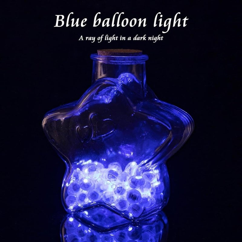 Goodern 50Pcs Led Lights, Multicolor Round Flash Ball Lamp for Paper Lantern Balloon, Waterproof Mini Indoor Outdoor Party Wedding Decoration Supplies Pendant Filler - Blue - Image 5