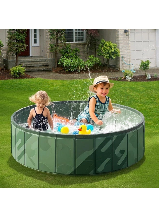 XICEN Foldable Ball Pit Swimming Pool for Kids, Kiddie Ball Pool Bath Pool, Portable Bathtub, Pet Dog Bath Pool, Swimming Pool for Outdoor Indoor - Image 2