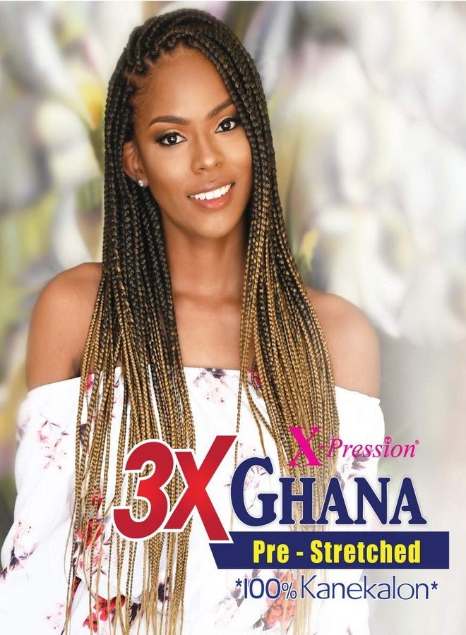 REALISTIC - Multi Pack Deals! Pre-stretched X-Pression 3X Ghana Braids 60" 100% Kanekalon Easy to braid, KNOTLESS, FEED in Braid Itch Free (5-PACK, T1B350) E613XG6-TB3505 - Image 2