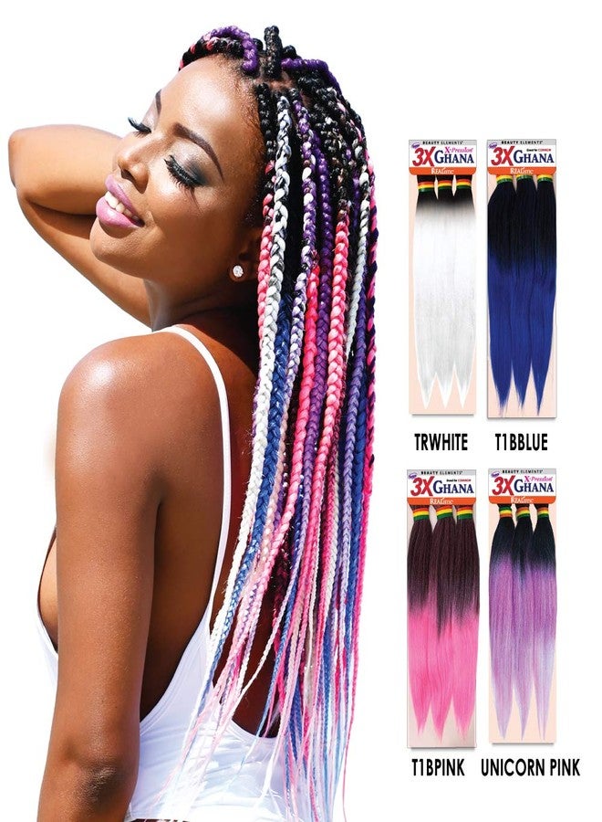 REALISTIC - Multi Pack Deals! Pre-stretched X-Pression 3X Ghana Braids 60" 100% Kanekalon Easy to braid, KNOTLESS, FEED in Braid Itch Free (5-PACK, T1B350) E613XG6-TB3505 - Image 5