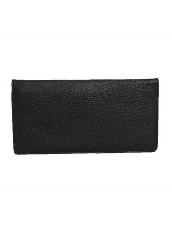 RL Leather Unisex Travel Wallet Passport Holder(Black) - Image 1
