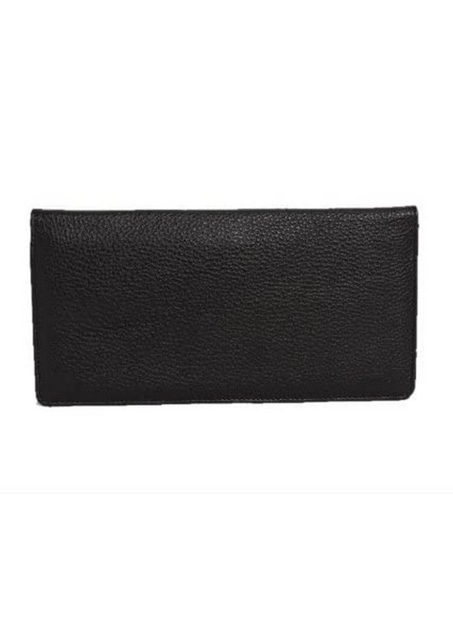 RL Leather Unisex Travel Wallet Passport Holder(Black) - Image 3