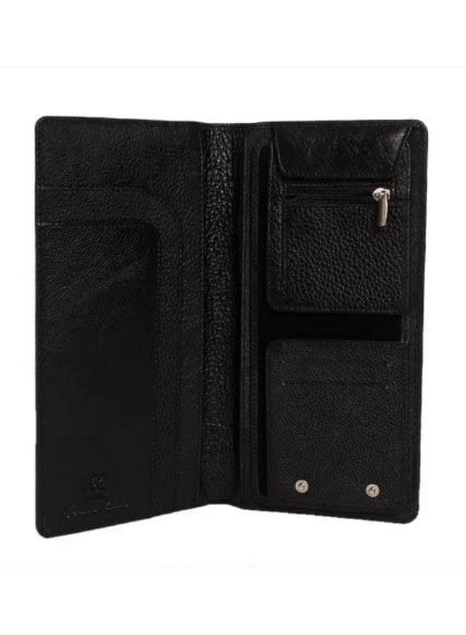 RL Leather Unisex Travel Wallet Passport Holder(Black) - Image 4