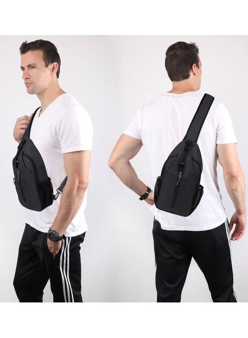 SOLARAE Sling Backpack Cross-Body Sling Bags Multipurpose Crossbody Shoulder Bag Travel Hiking Daypack Chest Bag Casual Satchel for Men WomenTravel Gym Sport Hiking with USB Charger Port - Image 2