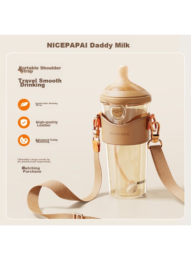 Nicepapa Ppsu Flip-top Baby Bottle 240ml Wide-neck Bottle With Straw And Straight Spout - Image 4