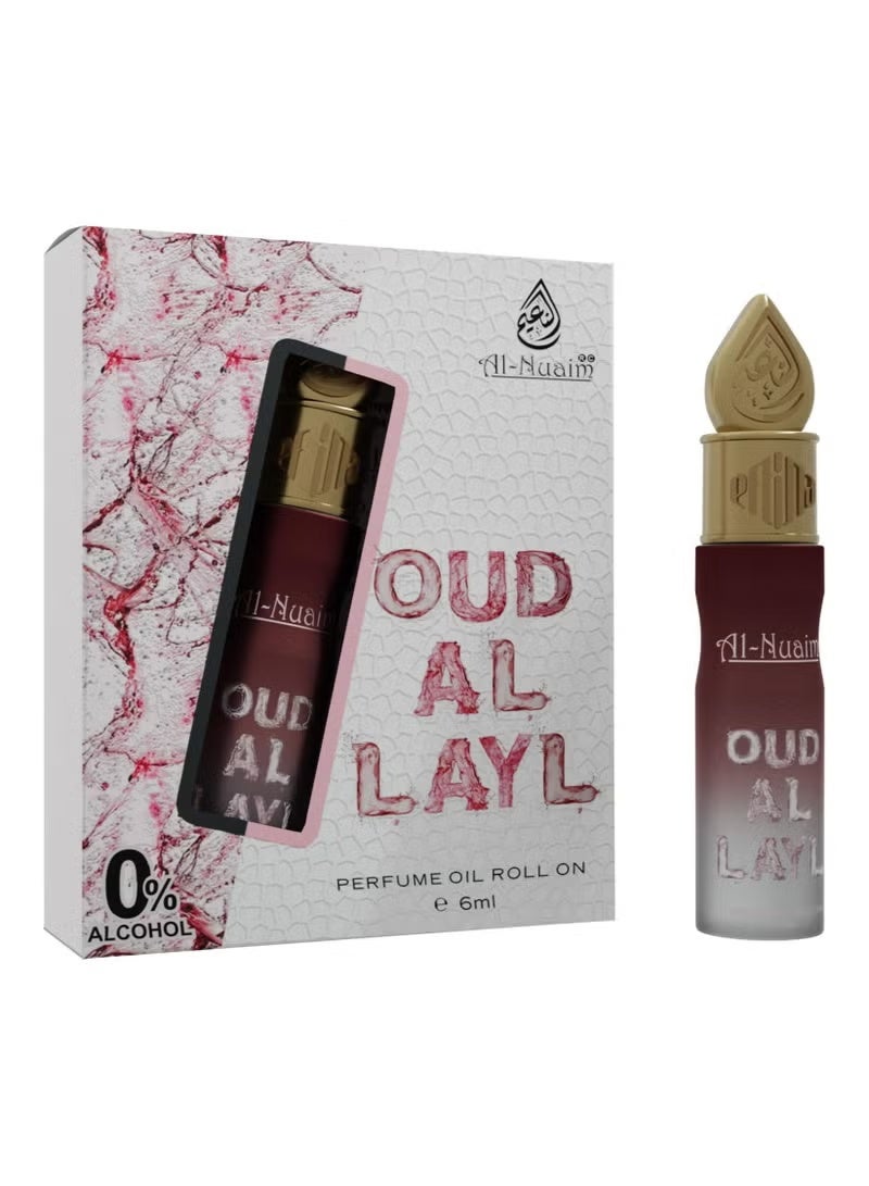 أل نواعم عطر النعيم عود الليل رول أون 6 مل | زيت عطري مركز للجنسين خالٍ من الكحول | عطر عود وخشب غني يدوم طويلاً للرجال والنساء | حجم مناسب للجيب - Image 1