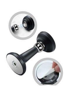 Excefore 2 Pcs Home Magnetic Door Stop, Decorative Matte Black Self-Adhesive Door Holder, Noise Reduction Silicone Made,No Drilling Easy Install, Wall-Floor Mount Wall Protector  - Image 1
