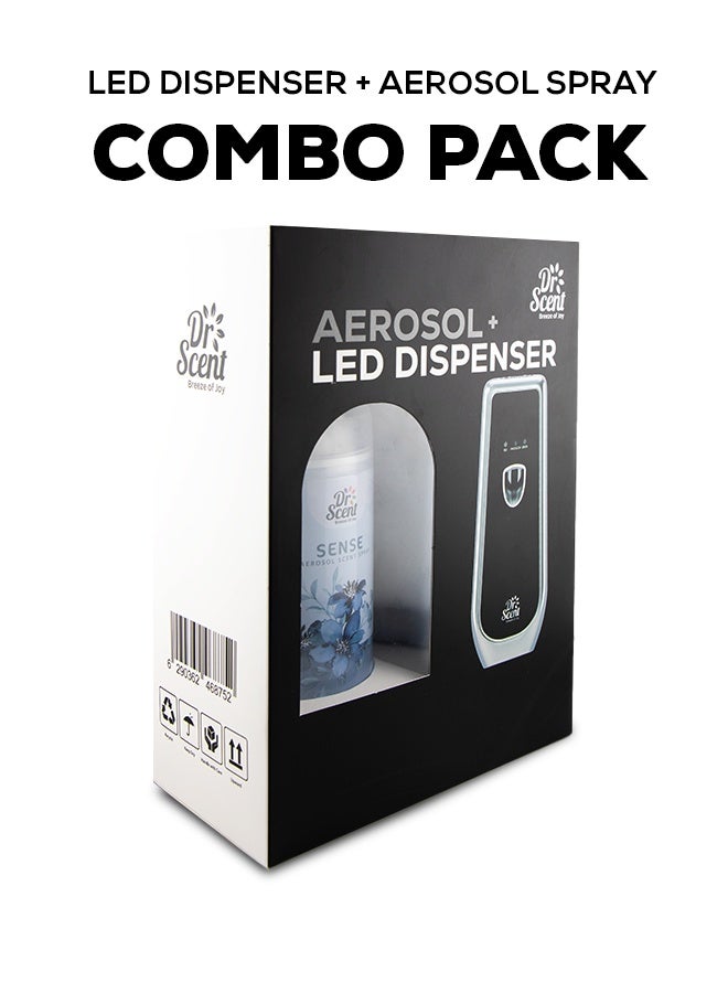 Dr Scent مجموعة معطر الهواء دكتور سينت نسيم الفرح | أفضل معطر هواء تلقائي مع شاشة LED فولتاليا + 300 مل عبوة رذاذ | عطر معزز يدوم طويلاً للمنازل والمكاتب (سينس) - Image 4