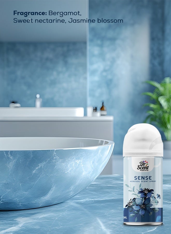 Dr Scent مجموعة معطر الهواء دكتور سينت نسيم الفرح | أفضل معطر هواء تلقائي مع شاشة LED فولتاليا + 300 مل عبوة رذاذ | عطر معزز يدوم طويلاً للمنازل والمكاتب (سينس) - Image 5