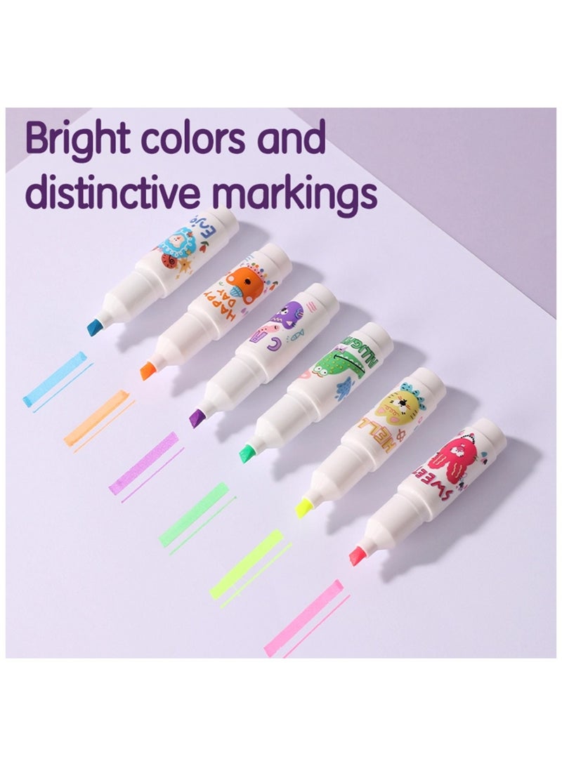 Deli 6-Piece Mini Highlighters Multicolours  - Image 3