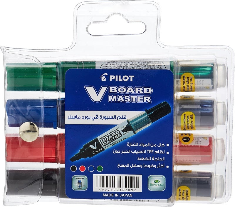 بايلوت مجموعة أقلام السبورة البيضاء Board Master، مكونة من 4 قطع، متعددة الألوان - Image 3