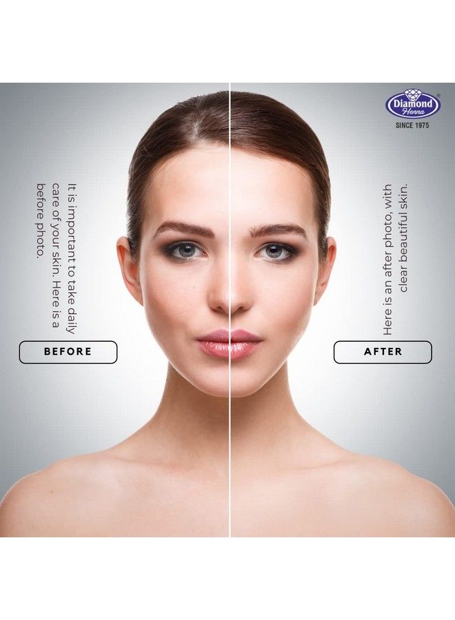 Diamond مسحوق قناع الوجه بالأعشاب ؛ طبيعي ؛ خالي من المواد الكيميائية ؛ هالدي ؛ كركم ؛ نيم ؛ صبار ؛ وردة ؛ ملتاني ميتتي ؛ شعير ؛ حب الشباب والبثور ؛ التحكم في الزيت ؛ (عبوة من 1) - Image 4