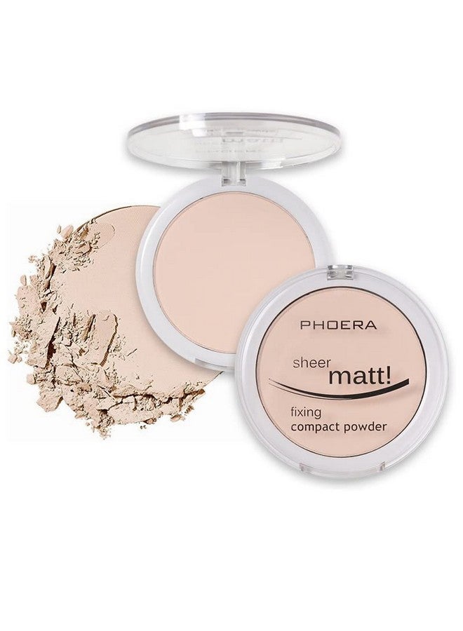 Meifen 2 Pack Phoera Matte Face Powder Control Oil Brighten Skin Color Cover Blemish Whitening Makeup Face Setting Setting Powder 。 201Translucent - Image 1