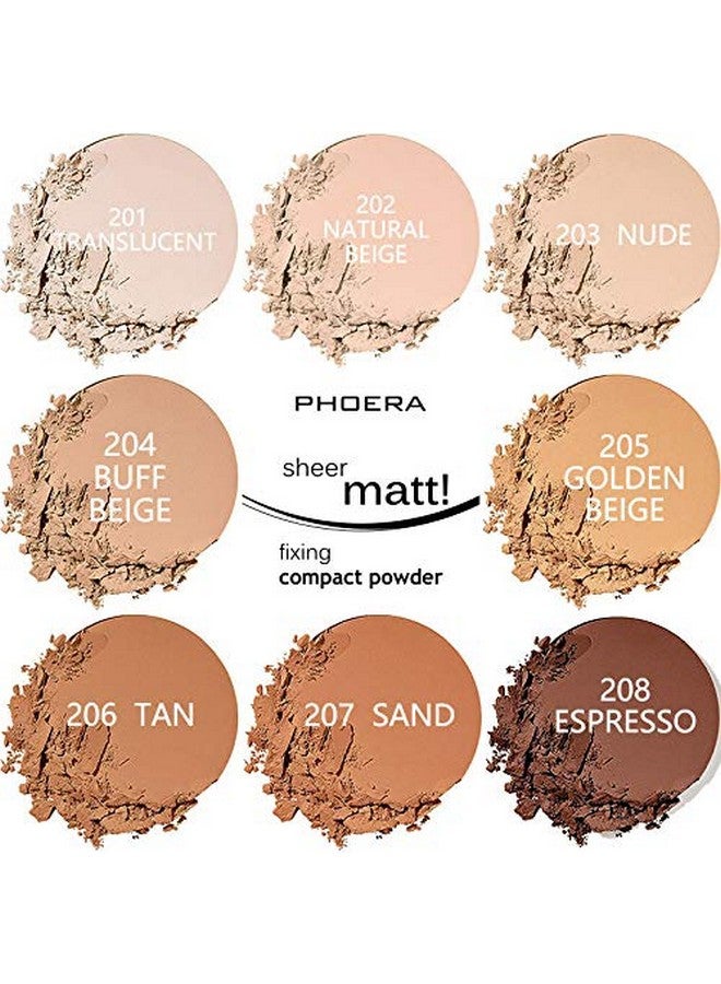Meifen 2 Pack Phoera Matte Face Powder Control Oil Brighten Skin Color Cover Blemish Whitening Makeup Face Setting Setting Powder 。 201Translucent - Image 3