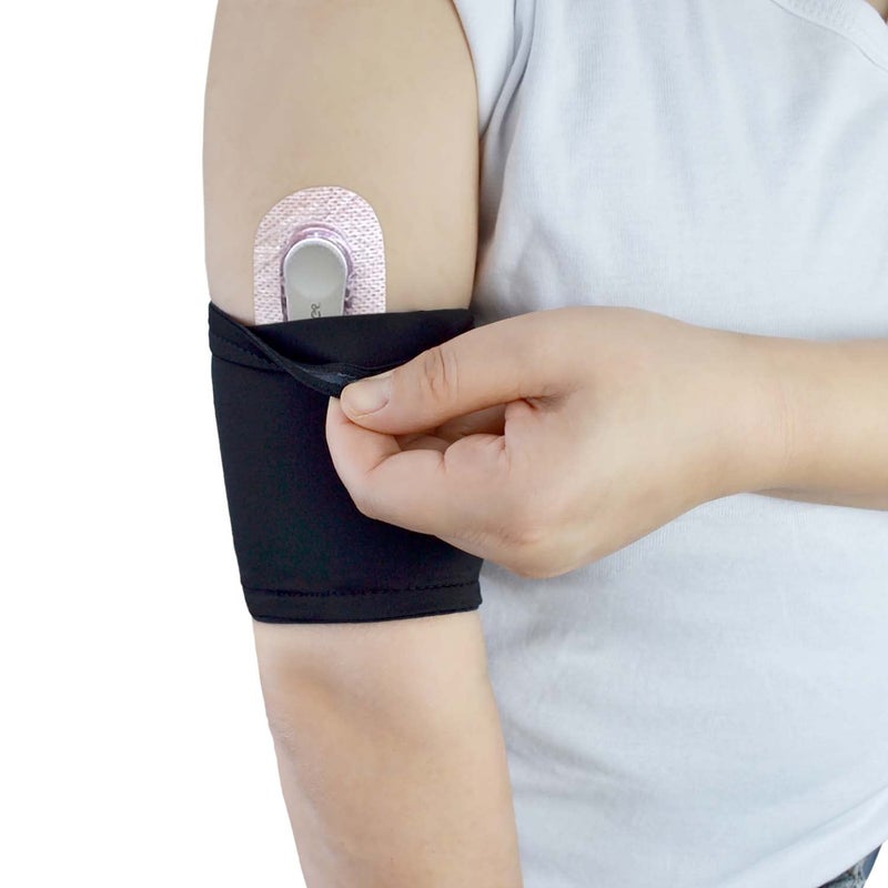 Diabetic Sensor Armband Diabetes Sensor Cover Protects Insulin Pod During Sports and Swimming Washable and Reusable L