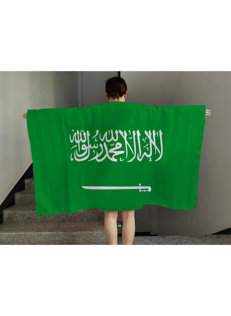 Wearable National Flag Cape, 90x150cm, Polyester Fabric - Image 1