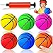 Dshengoo 6Pcs 5Inch Mini Toy BasketballsColorful Rubber Inflatable Basketball with Pump for Toddlers Kids PoolBasketball HoopBeach Sports GameParty Favor Indoors Outdoors - Image 2