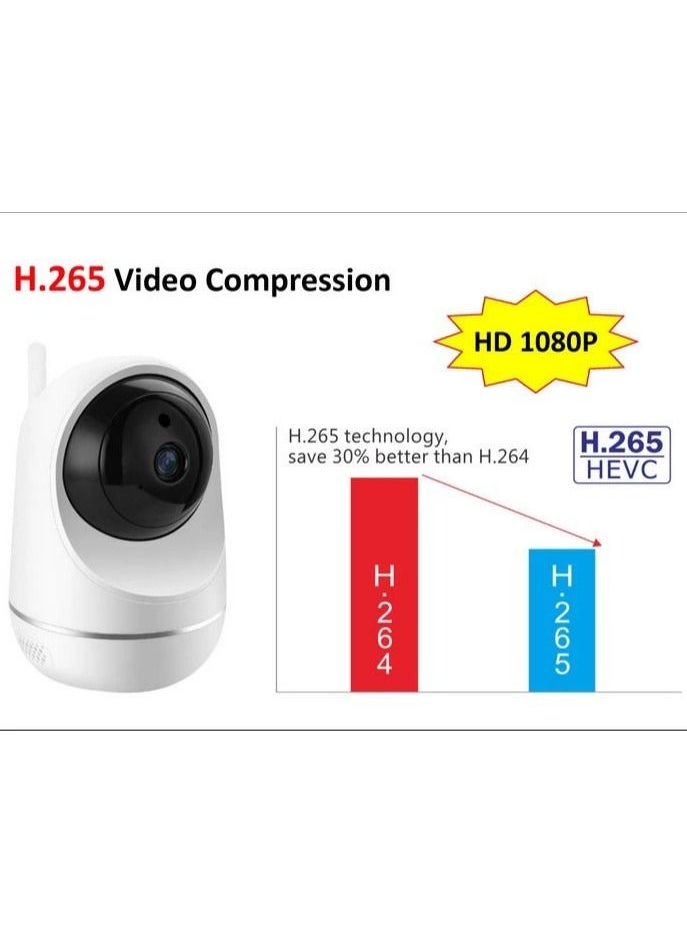 Smart Innovation - Intelligent PTZ Home Wireless Security Camera PG207 with Baby Crying Motion Detection Night Vision Two-Way Audio - Image 1