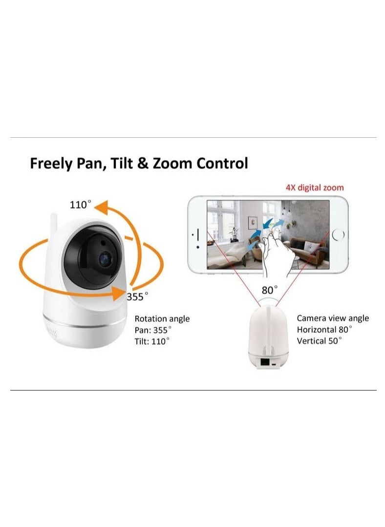 Smart Innovation - Intelligent PTZ Home Wireless Security Camera PG207 with Baby Crying Motion Detection Night Vision Two-Way Audio - Image 1