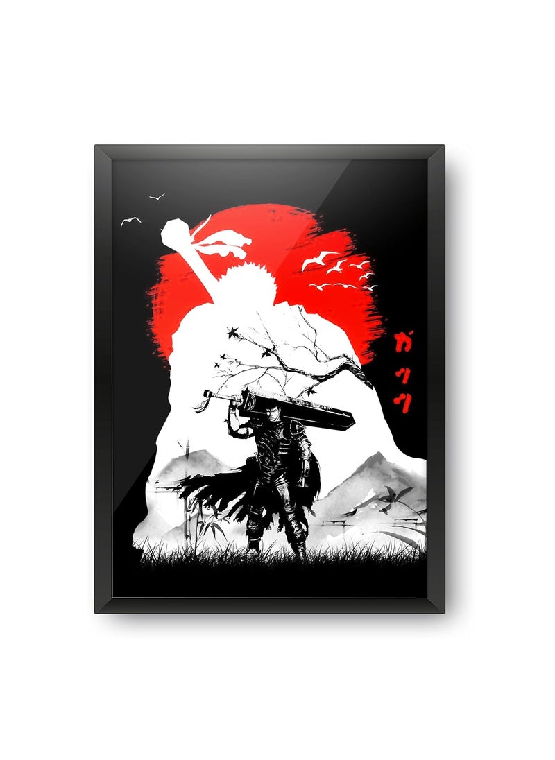 Epic Stuff Epic Stuff Berserk Guts Design A4 Wall Poster With Frame Best Gifts For BerserkAnime FandomGreat Accessory For Home 