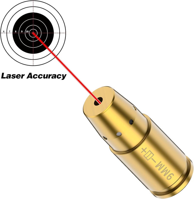 Tipfun 9MM/ .243 .308/6.5MM/300BLK 7.62x35mm/.44mag/30-06/25-06/270 Cal Rem Gauge Bore Sight Red Dot Boresighter with Batteries - Image 3