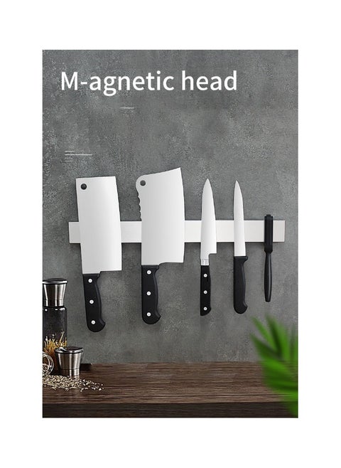 304 stainless steel magnetic milling cutter holder kitchen punch-free stand kitchen knife storage rack magnetic Suction knife holder
