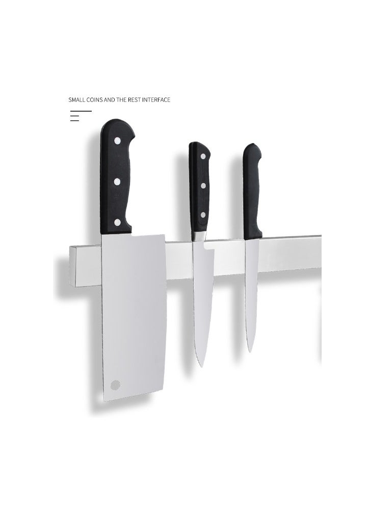 304 stainless steel magnetic milling cutter holder kitchen punch-free stand kitchen knife storage rack magnetic Suction knife holder