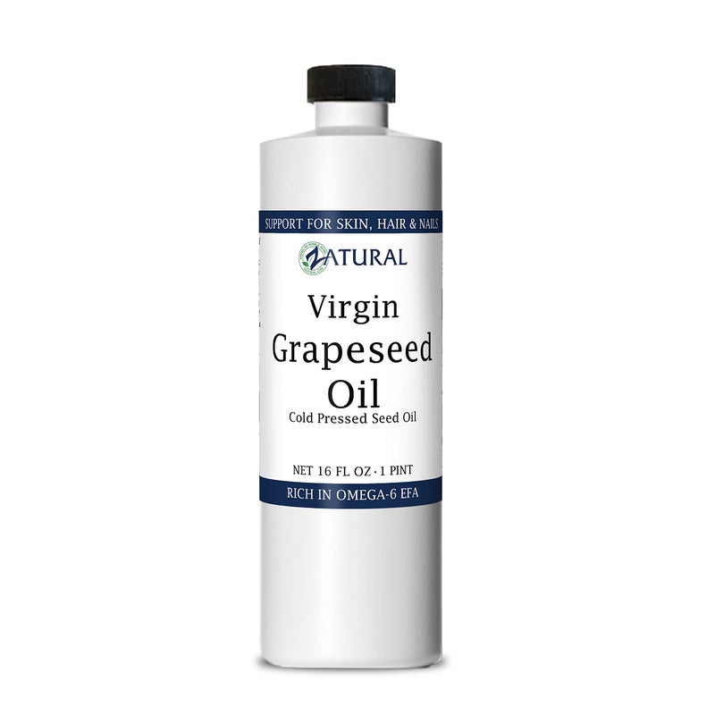 Zatural 100% Pure Cold Pressed Grapeseed Oil â€“ Naturally Grown Virgin, High Smoke Point 450Â°F+, Non-GMO, Perfect for Cooking Frying Baking, Dressings Marinades & Skincare Hair (16 Fl oz) - Image 2