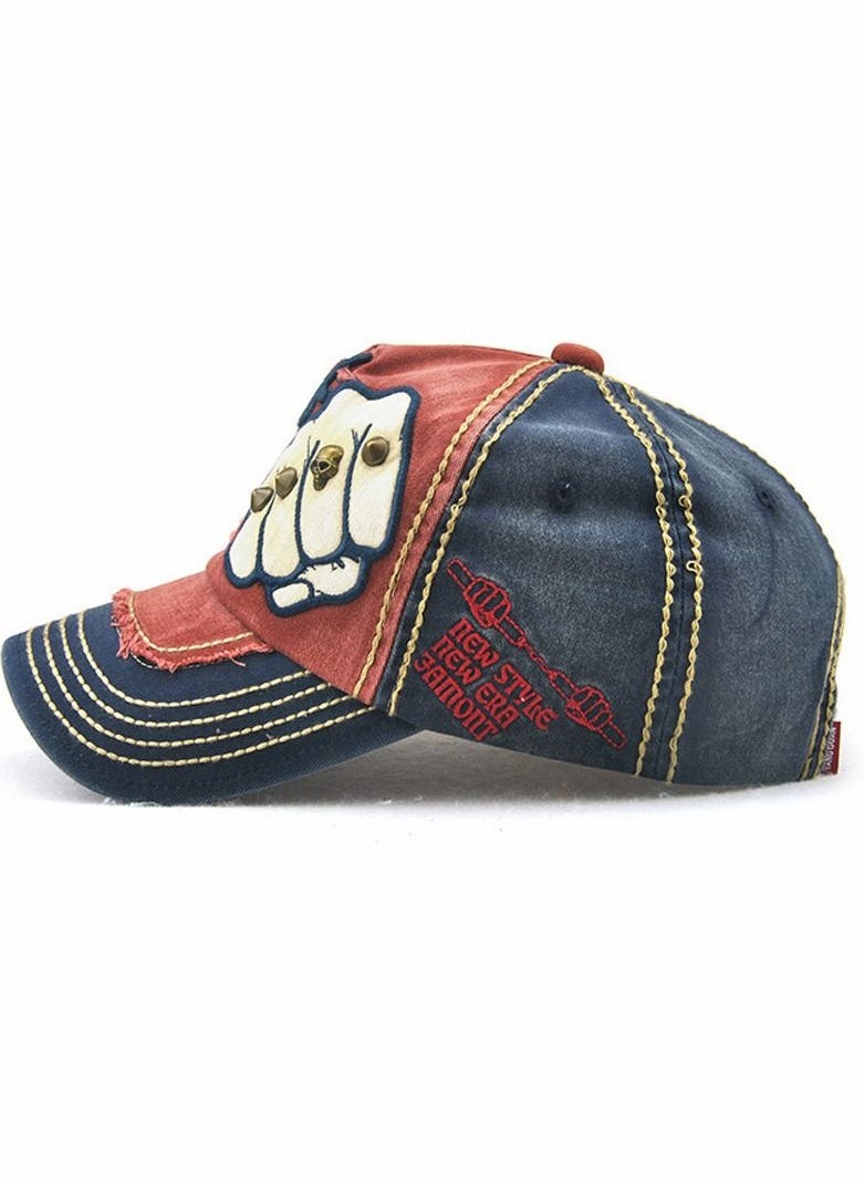 NIBEMINENT - Men Sun-Proof Casual Embroidery Pattern Cotton Baseball Cap Multicolor - Image 1