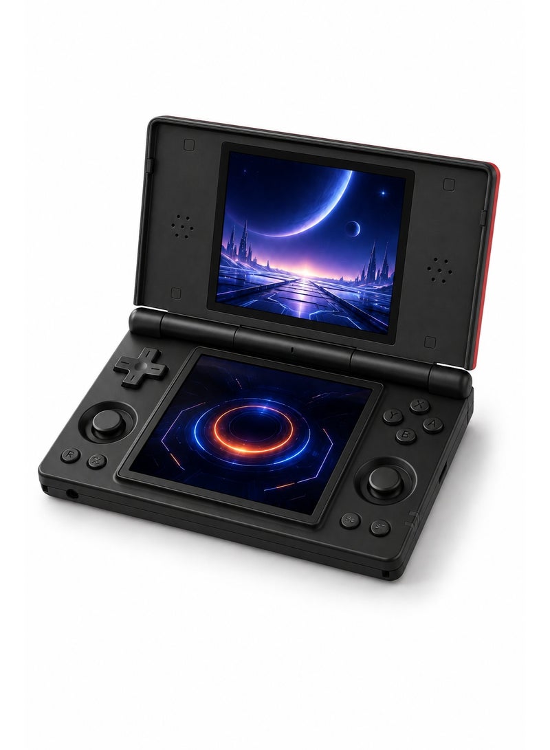 ANBERNIC RG DS Dual-Screen Handheld Game Console, Android 14, Dual 4-Inch IPS Touchscreens, RK3568, 3GB+32GB, 128GB TF Card, Wi-Fi, Bluetooth, 4000mAh, Black - Image 1