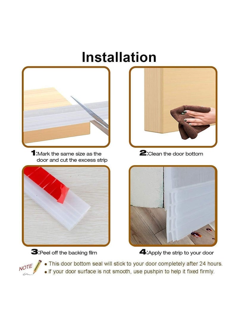 KEETOZ Keetoz Air Gap Waterproof Gel SelfAdhesive Rubber WindowDoor Shield WeatherStrip Tape for Cockroach Insect Bugs Stopper 1 m Brown  - Image 4