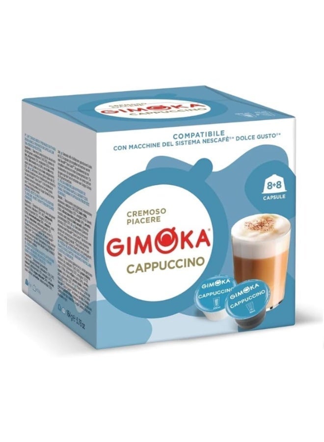 Gimoka Cappuccino Coffee Capsules | Compatible with Dolce Gusto | 3 Packs × 16 Pods (Total 48 Capsules) – Value Pack - Image 5